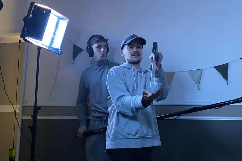 Tournage du court métrage Van Vader : lumière d'appoint, perche son et prise de vue